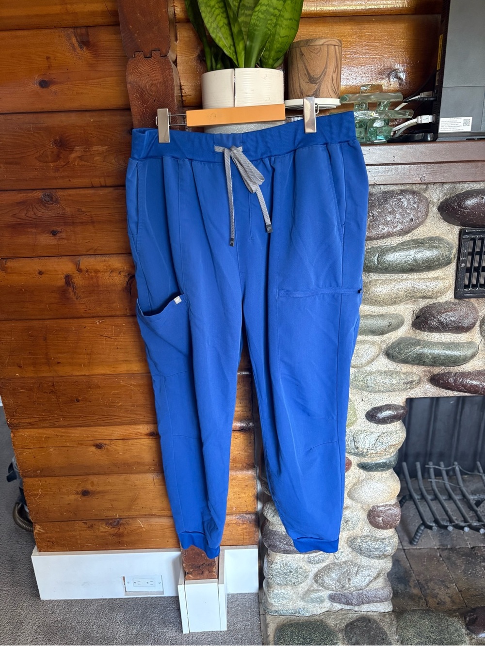 Fabletics Scrub Jogger Pants Royal Blue XXL/1X Stretch Cargo Medical